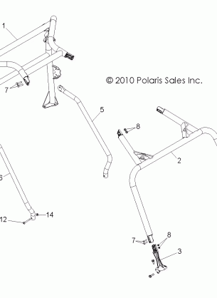 CHASSIS CAB FRAME and SIDE BARS - R12VE76FX / FI (49RGRCAB11RZRS)