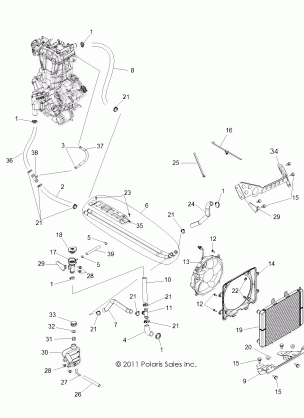 ENGINE COOLING SYSTEM - R12VH57AD (49RGRCOOL12RZR570)