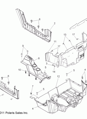 BODY FLOOR and ROCKER PANELS - R12VH57AD (49RGRFLOOR12RZR600)