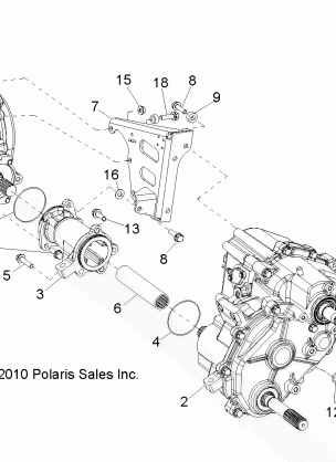 DRIVE TRAIN GEARCASE CARRIER MOUNTING - R12XE76AD / 7EAB / EAO (49RGRTRANSMTG11RZRS)