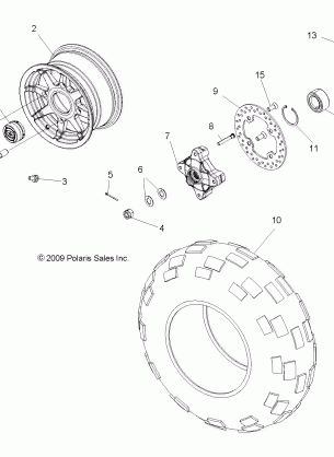 WHEELS FRONT - R12XE76AD / 7EAB / EAO (49RGRWHEELFRT10RZRS4)