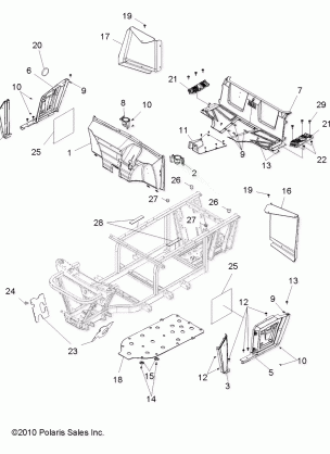 BODY FLOOR and FENDERS - R12RC08GA / GH / FA / FH (49RGRMOLDINGS11EV)