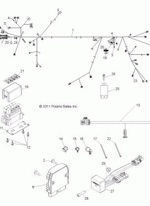 ELECTRICAL WIRE HARNESS - R12XE7EFX (49RGRHARNESS12RZR4I)