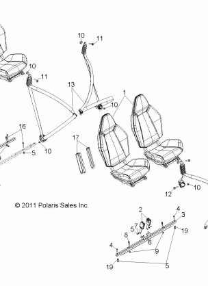 BODY SEAT MOUNTING and BELTS - R12XE7EFX (49RGRSEATMTG12RZR4I)