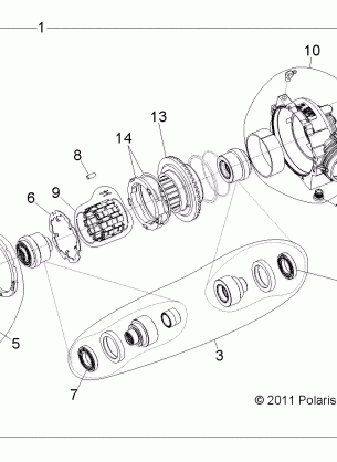 DRIVE TRAIN FRONT GEARCASE INTERNALS 1332842 - R12XE7EFX (49RGRTRANSINTL1332842)