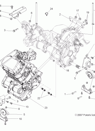 ENGINE TRANSMISSION MOUNTING - R12XE7EFX (49RGRENGINEMTG10RZRS4)