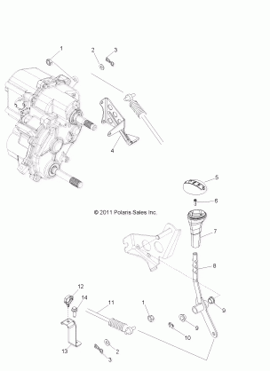 DRIVE TRAIN GEAR SELECTOR - R12XE7EFX (49ATVGEARSELECT12RZR4I)