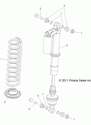 SUSPENSION FRONT SHOCK MOUNTING - R12XE7EFX (49RGRSHOCKMTG11RZR4I)