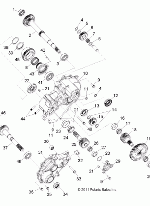 DRIVE TRAIN MAIN GEARCASE INTERNAL COMPONENTS 1 - R12XE7EFX (49RGRTRANS12RZRSI)