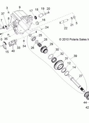 DRIVE TRAIN MAIN GEARCASE INTERNAL COMPONENTS 2 - R12XE7EFX (49RGRTRANSINTL211RZRSI)