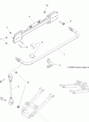 SUSPENSION STABILIZER BAR REAR - R12XE7EFX (49RGRSTABILIZERRR09RZRS)