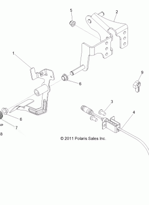 ENGINE THROTTLE PEDAL - R12XT87AA / 9EAS (49RGRTHROTTLEPEDAL12RZRXP4)