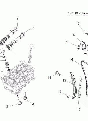 ENGINE VALVES and CAMSHAFTS - R12XT87AA / 9EAS (49RGRVALVECAM11RZR875)