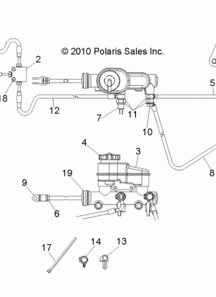 BRAKES LINES and MASTER CYLINDER - R12RC08LG (49RGRBRAKELINES11LSV)