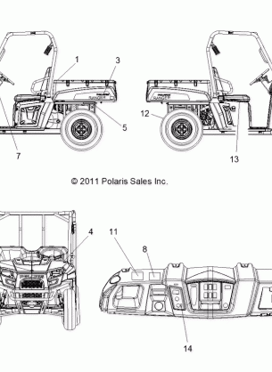 BODY DECALS - R12RC08LG (49RGRDECAL12LSV)