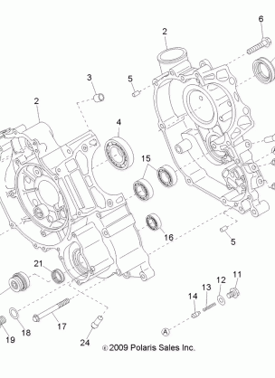 ENGINE CRANKCASE - R12RH45AG / AH / AR (49RGRCRANKCASE10)