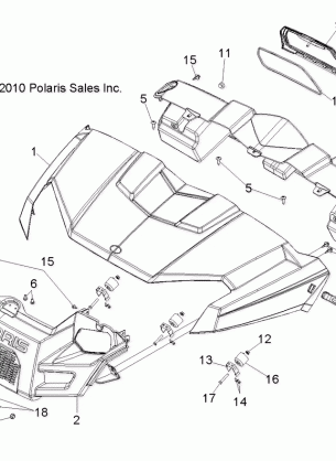 BODY HOOD DASH and GRILL - R12RH50AG / AH / AM / AR / AZ (49RGRHOOD11500EFI)