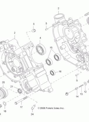 ENGINE CRANKCASE - R12RH50AG / AH / AM / AR / AZ (49RGRCRANKCASE095004X4)