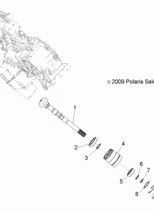 DRIVE TRAIN MAIN GEARCASE OUTPUT SHAFT - R12RH50AG / AH / AM / AR / AZ (49RGRTRANSOTPT10450)