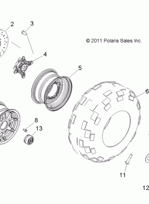 WHEELS FRONT - R12RH50AG / AH / AM / AR / AZ (49RGRWHEELFRT12500)