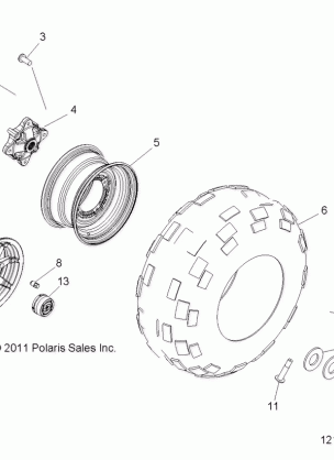 WHEELS REAR - R12RH50AG / AH / AM / AR / AZ (49RGRWHEELRR12500)