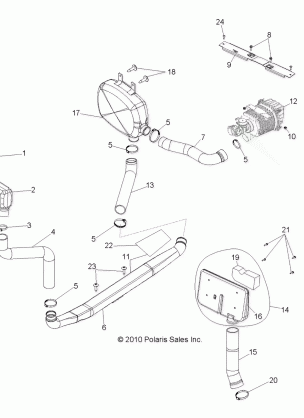 ENGINE AIR INTAKE - R12TH76 / TH7E / TX7E ALL OPTIONS (49RGRAIRINTAKE118004X4)