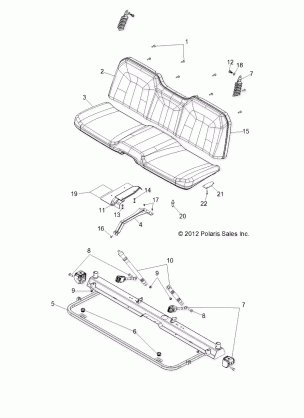 BODY SEAT and BASE - R12TH76 / TH7E / TX7E ALL OPTIONS (49RGRSEAT12800XP)