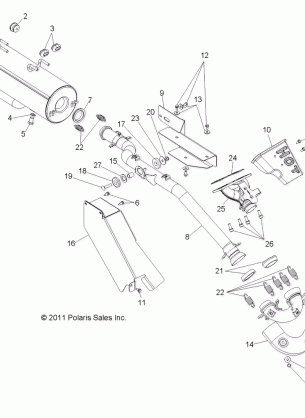 ENGINE EXHAUST - R12TH76 / TH7E / TX7E ALL OPTIONS (49RGREXHAUST12800XP)