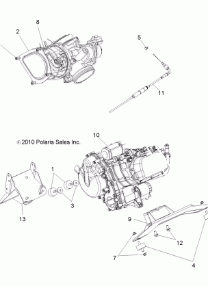 ENGINE MOUNTING - R12TH76 / TH7E / TX7E ALL OPTIONS (49RGRENGINEMTG11800CREW)