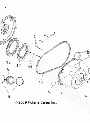 DRIVE TRAIN CLUTCH COVER - R12TH76 / TH7E / TX7E ALL OPTIONS (49RGRCLUTCHCVR10800EFI)