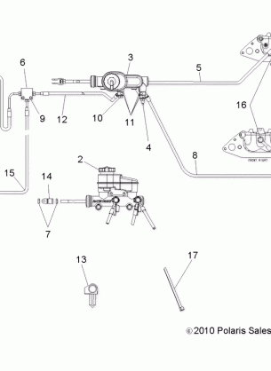 BRAKES LINES and MASTER CYLINDER - R11HR76AG / AR (49RGRBRAKELINES116X6)