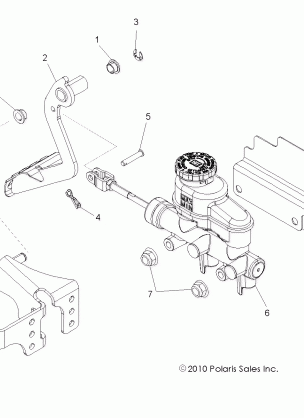 BRAKES PEDAL and MASTER CYLINDER - R11JH87AA / AD (49RGRBRAKEFOOT11RZR875)