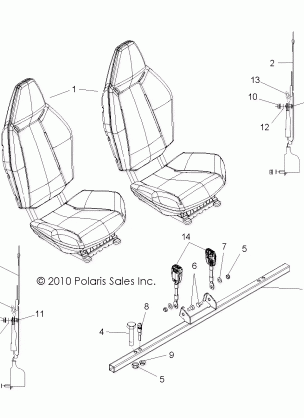 BODY SEAT MOUNTING and BELTS - R11VH76 / VY76 ALL OPTIONS (49RGRSEATMTG11RZR)