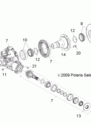 DRIVE TRAIN GEARCASE CARRIER INTERNAL COMPONENTS - R11VH76 / VY76 ALL OPTIONS (49RGRGEARCASERR10RZRS)