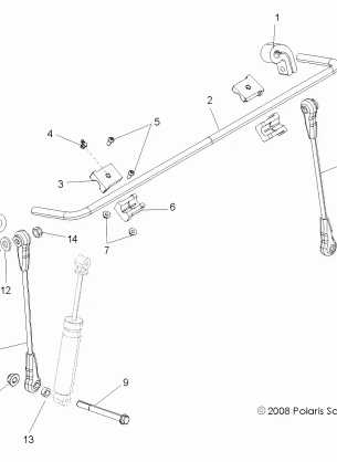 SUSPENSION STABILIZER BAR FRONT - R11VH76 / VY76 ALL OPTIONS (49RGRSTABILIZERFRT09RZR)