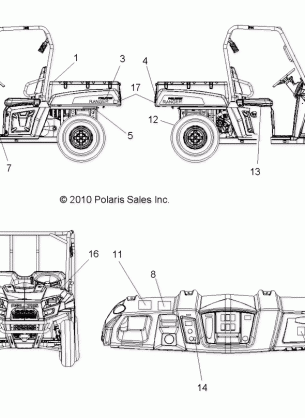 BODY DECALS - R11RC08LG (49RGRDECAL11LSV)