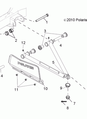 SUSPENSION A-ARM and STRUT MOUNTING - R11WH50AG / AH / AR (49RGRAARM11500CREW)