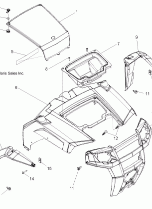 BODY HOOD and FRONT BODY WORK - R10XH76AA (49RGRHOOD10RZRS)