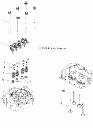 ENGINE CYLINDER HEAD and VALVES - R10XH76AA (49RGRVALVE10RZRS)