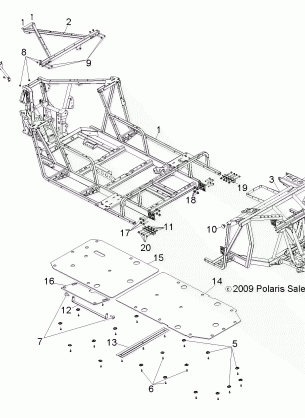CHASSIS MAIN FRAME and SKID PLATE - R10XH76AA (49RGRFRAME10RZRS4)