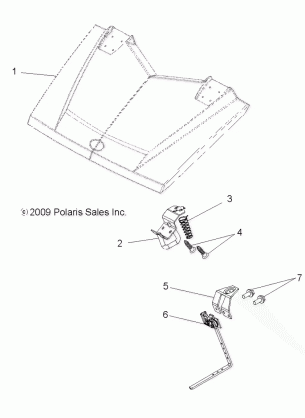 BODY HOOD LATCH - R10TH50AG / AR (49RGRLATCH10CREW)