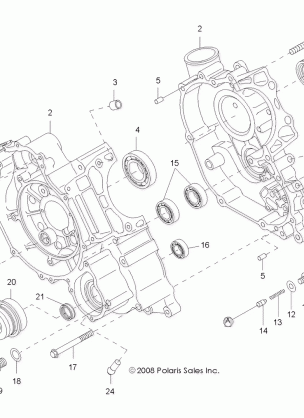 ENGINE CRANKCASE - R10TH50AG / AR (49RGRCRANKCASE095004X4)