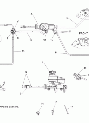 BRAKES LINES and MASTER CYLINDER - R10TH76 / TY76 ALL OPTIONS (49RGRBRAKELINES108004X4)