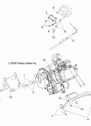 ENGINE MOUNTING - R10WH76AG / AH / AR / AV / WY76AW / AZ (49RGRENGINEMTG10800CREW)