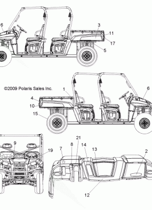 BODY DECALS - R10WH76AG / AH / AR / AV / WY76AW / AZ (49RGRDECAL10800CREW)