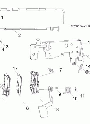 STEERING CONTROLS and THROTTLE - A10VA17AA / AD (49RGRTHROTTLEPEDAL09RZR170)