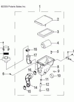 ENGINE AIR INTAKE SYSTEM - A10VA17AA / AD (49RGRAIRBOX10RZR170)