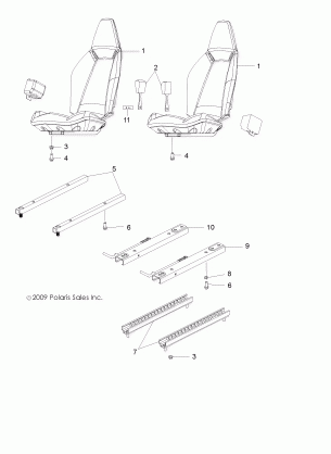 BODY SEAT MOUNTING and BELTS - A10VA17AA / AD (49RGRSEATMTG10RZR170)