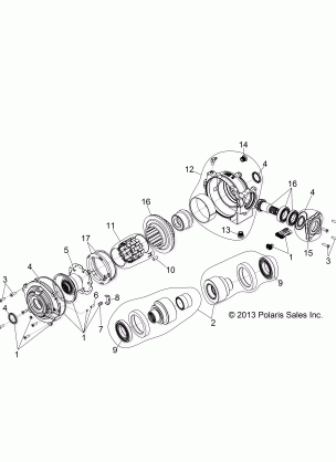 DRIVE TRAIN FRONT GEARCASE INTERNALS (Built 3 / 05 / 10 and After) - R10VH76 ALL OPTIONS / VY76AZ (49RGRTRANSINTL1332803)