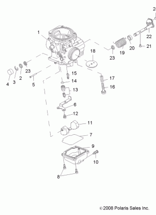 ENGINE CARBURETOR LOWER - R09RB50AF (49RGRCARBLWR095002X4)